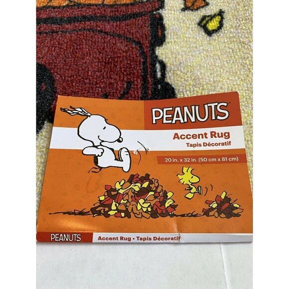 Peanuts Fall Accent Rug Snoopy & Woodstock Happy - Picture 2 of 7